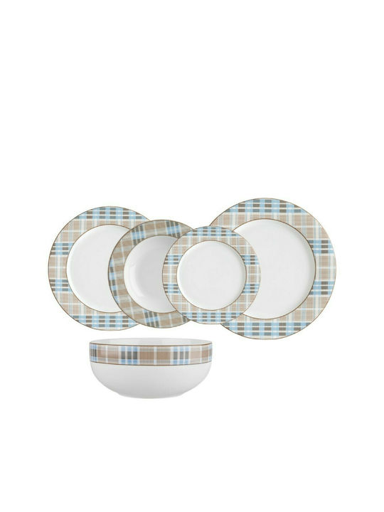 Ιωνία Picnic Σερβίτσιο Πιάτων από Πορσελάνη Πολύχρωμο 20τμχ