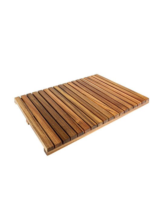 5Five Αντιολισθητικό Πατάκι Μπάνιου Ξύλινο F-v Acacia 200144 Μπεζ 36x53εκ.