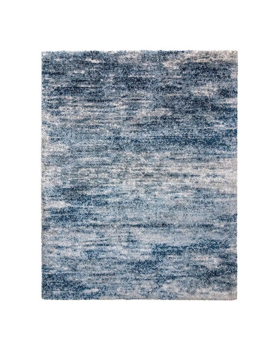Saray Home Χαλί Ορθογώνιο Shaggy Μπλε-ιβουάρ 240x300cm